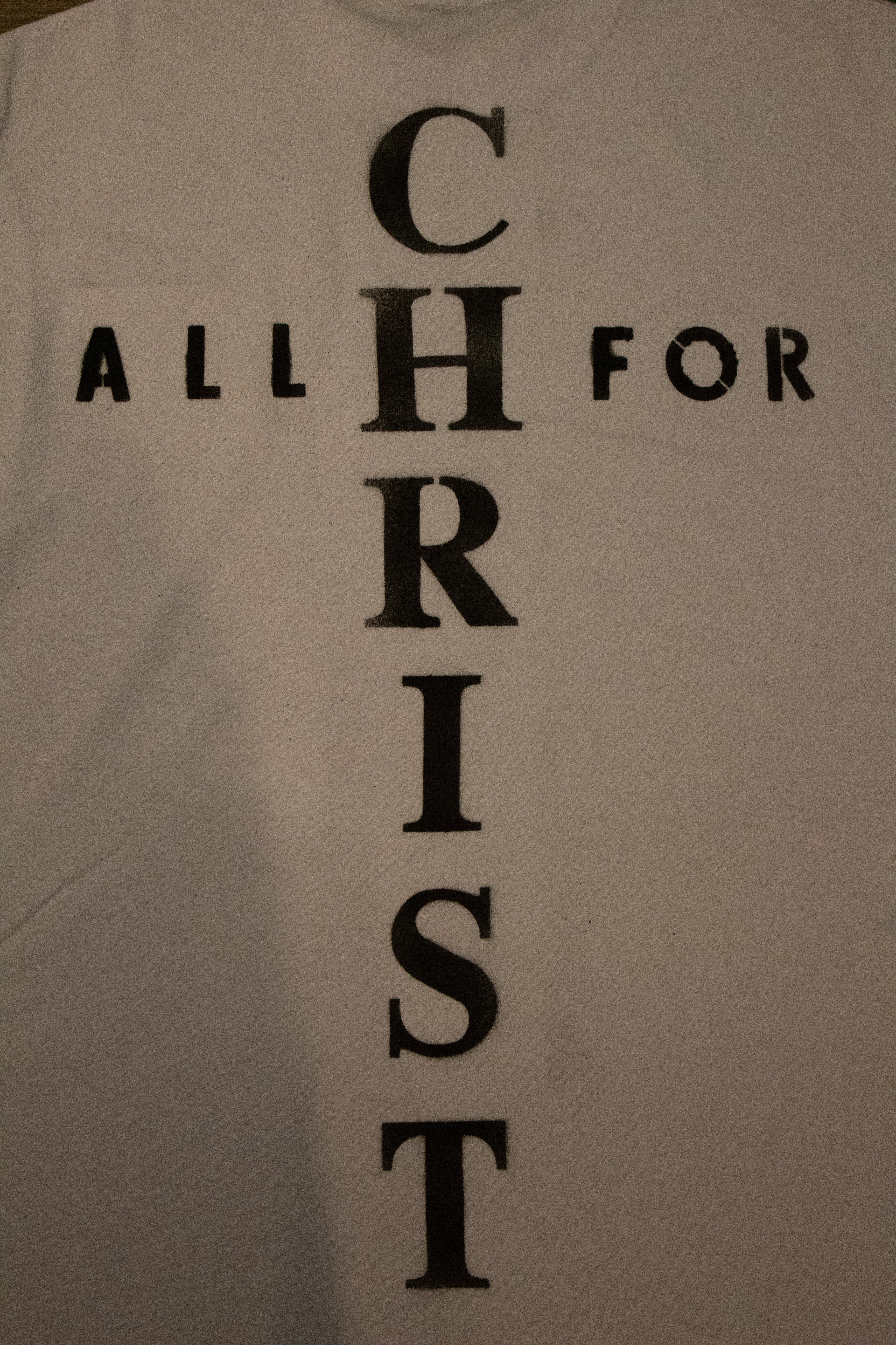 White All for Christ Tee